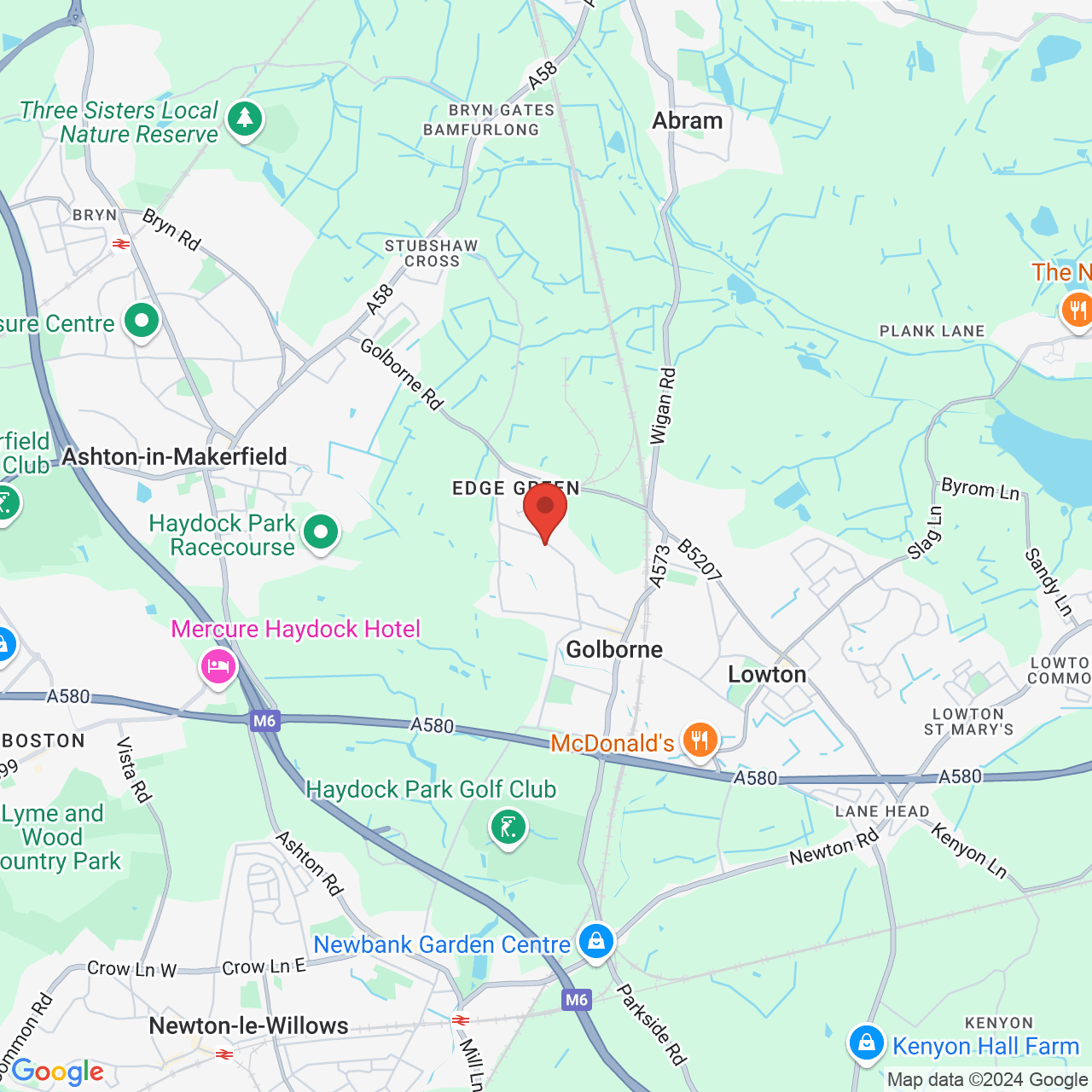 Map displaying vacancy location