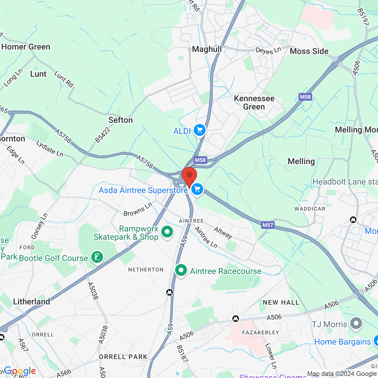 Map displaying vacancy location