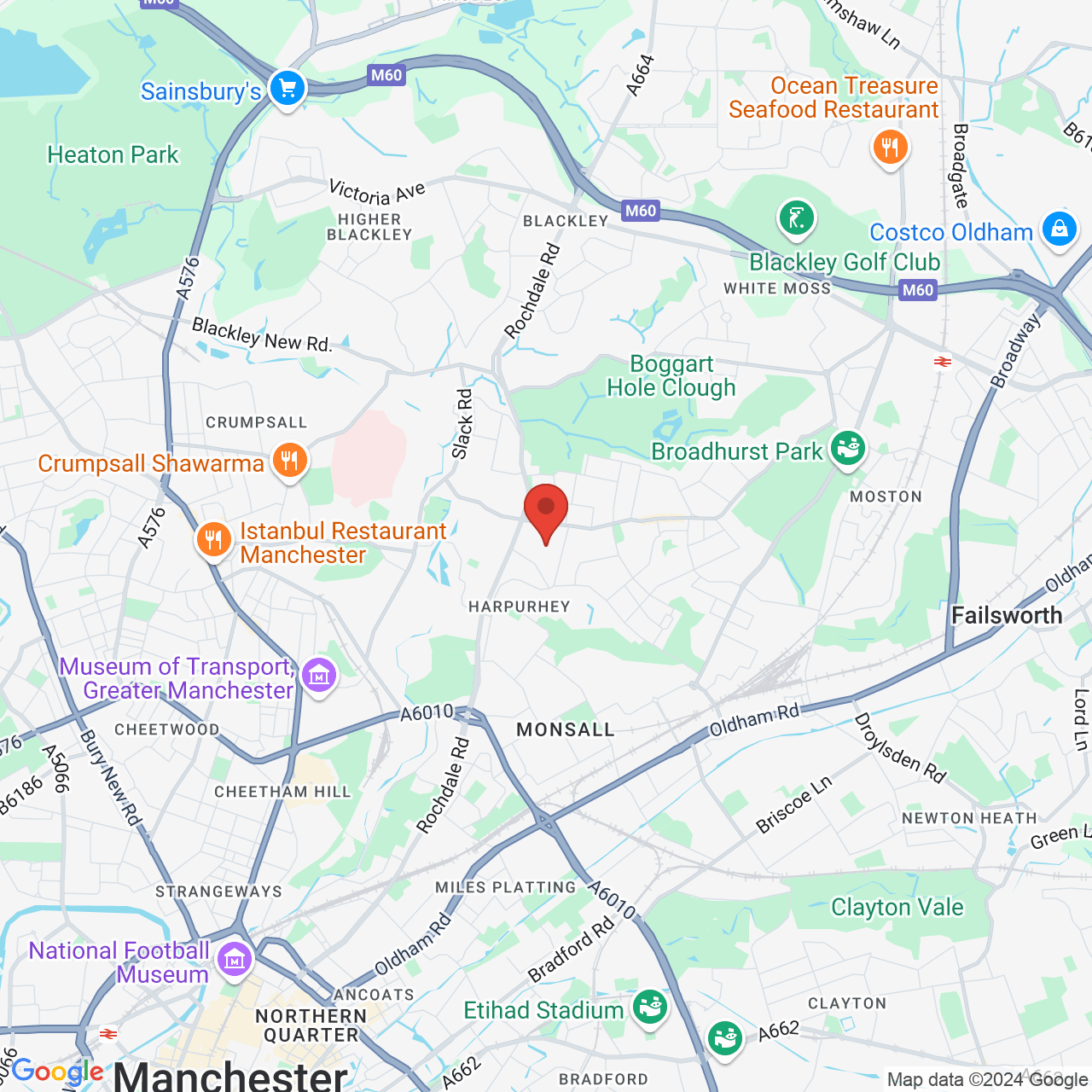 Map displaying vacancy location