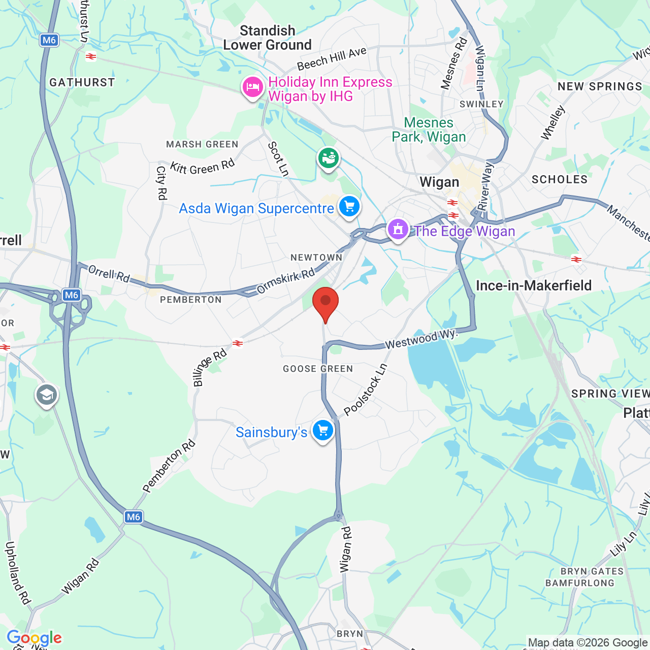 Map displaying vacancy location