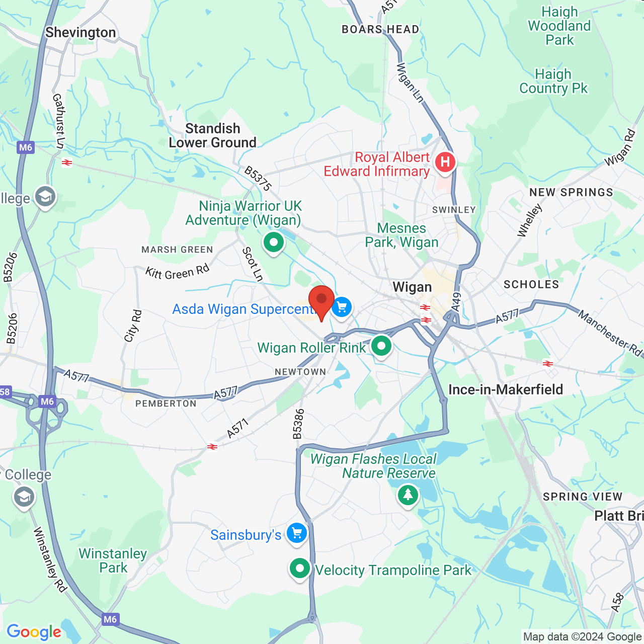 Map displaying vacancy location