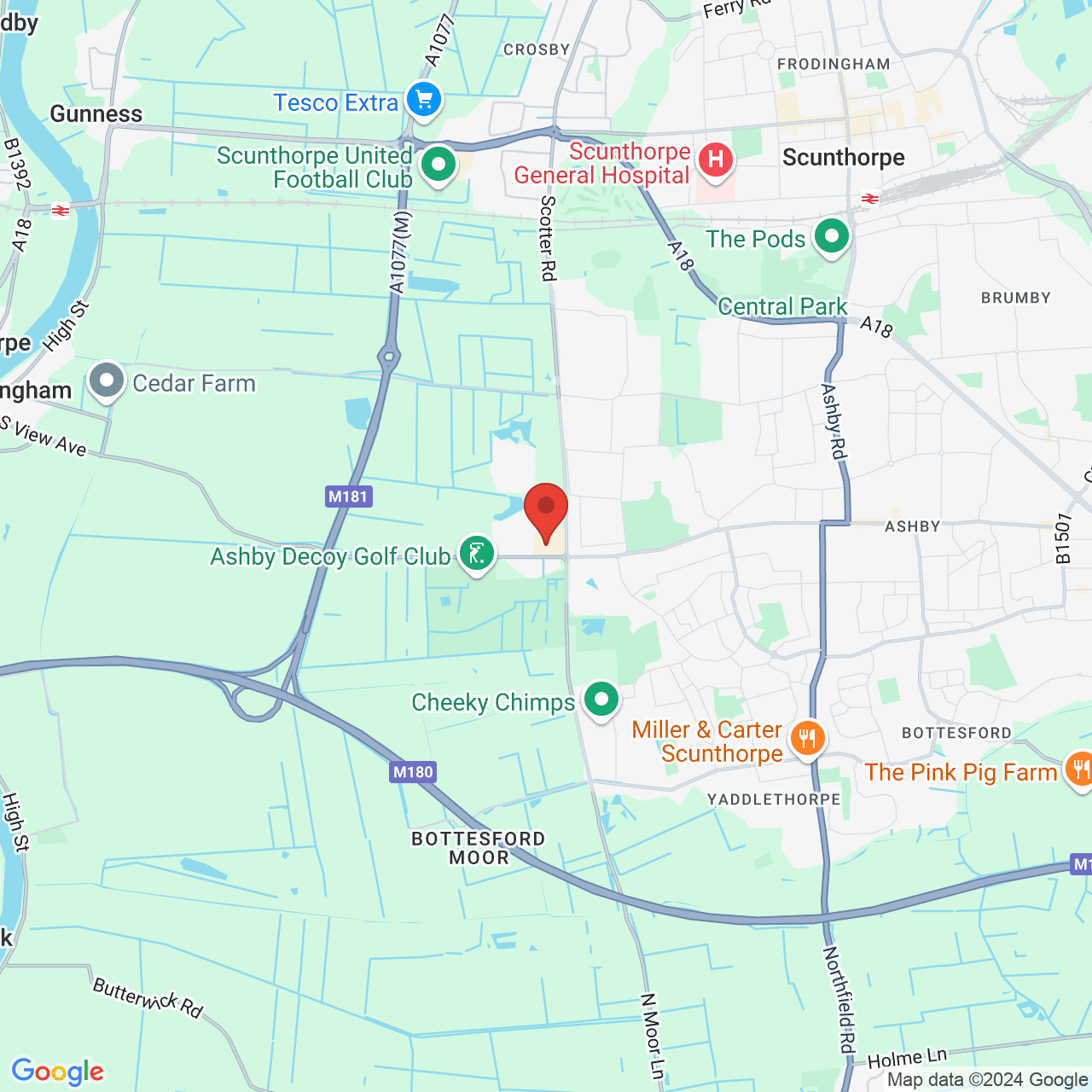 Map displaying vacancy location