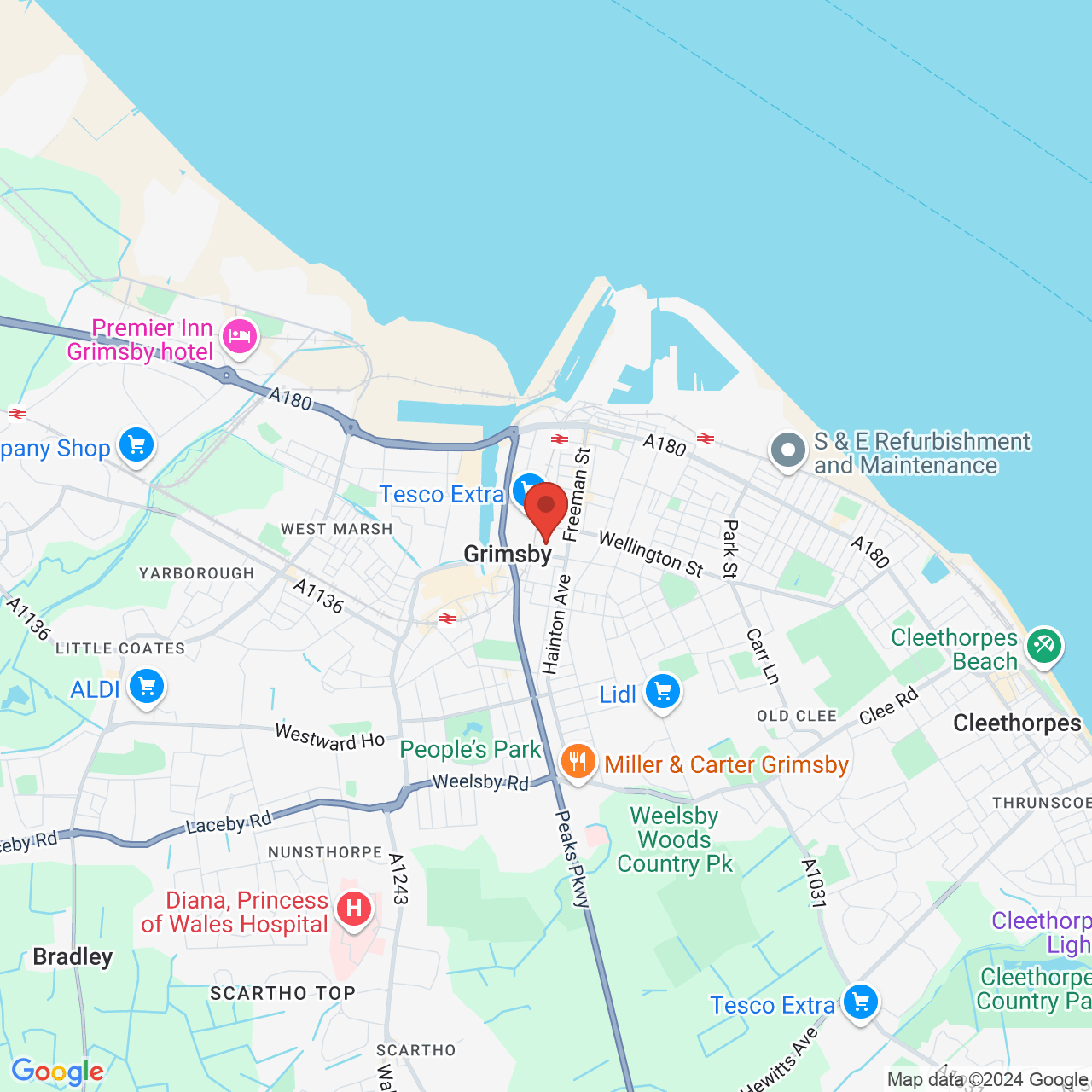 Map displaying vacancy location