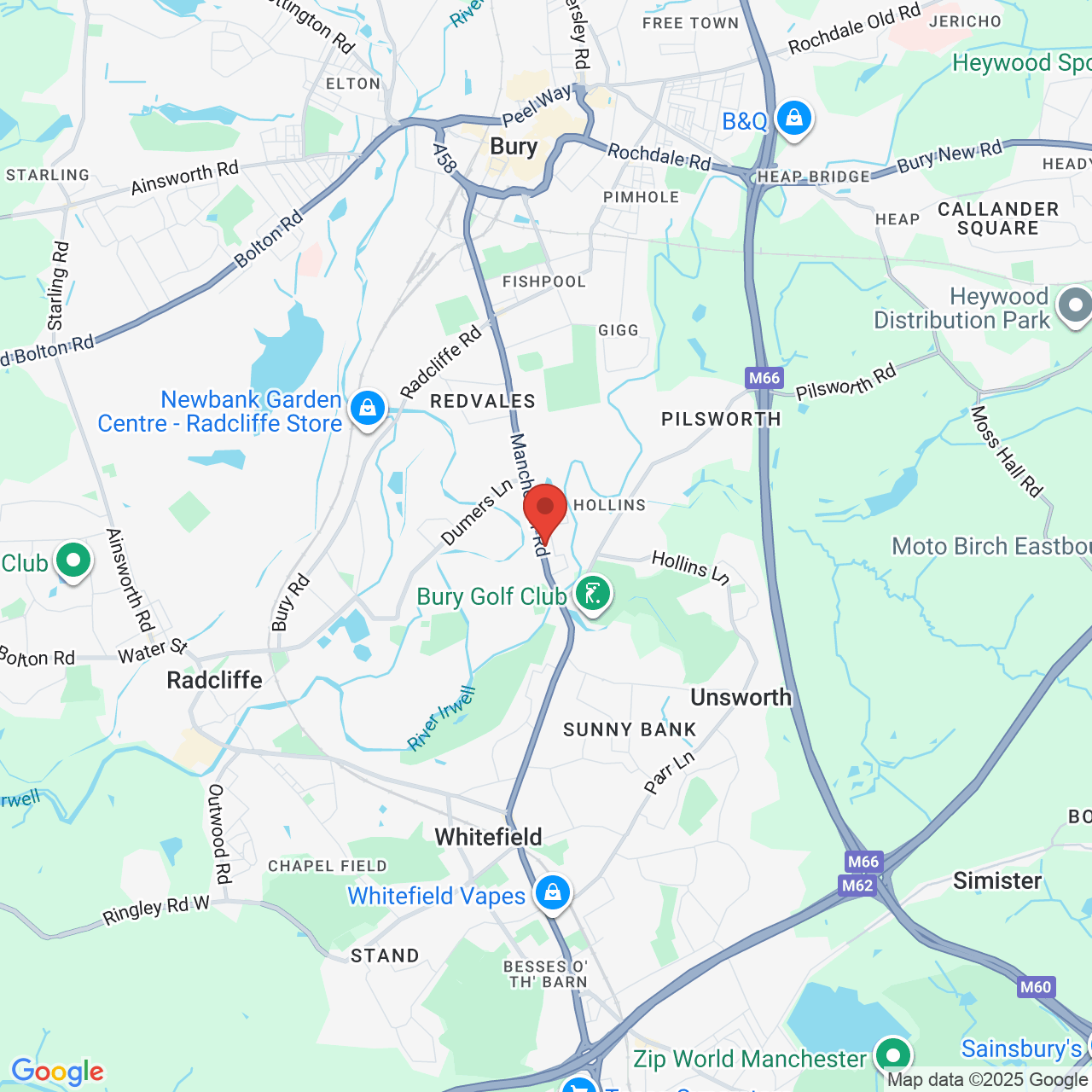 Map displaying vacancy location