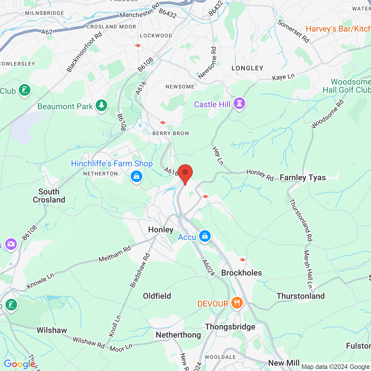 Map displaying vacancy location