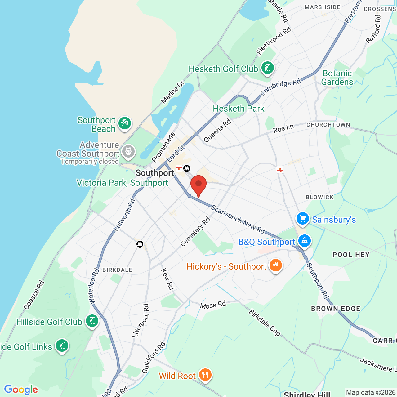 Map displaying vacancy location