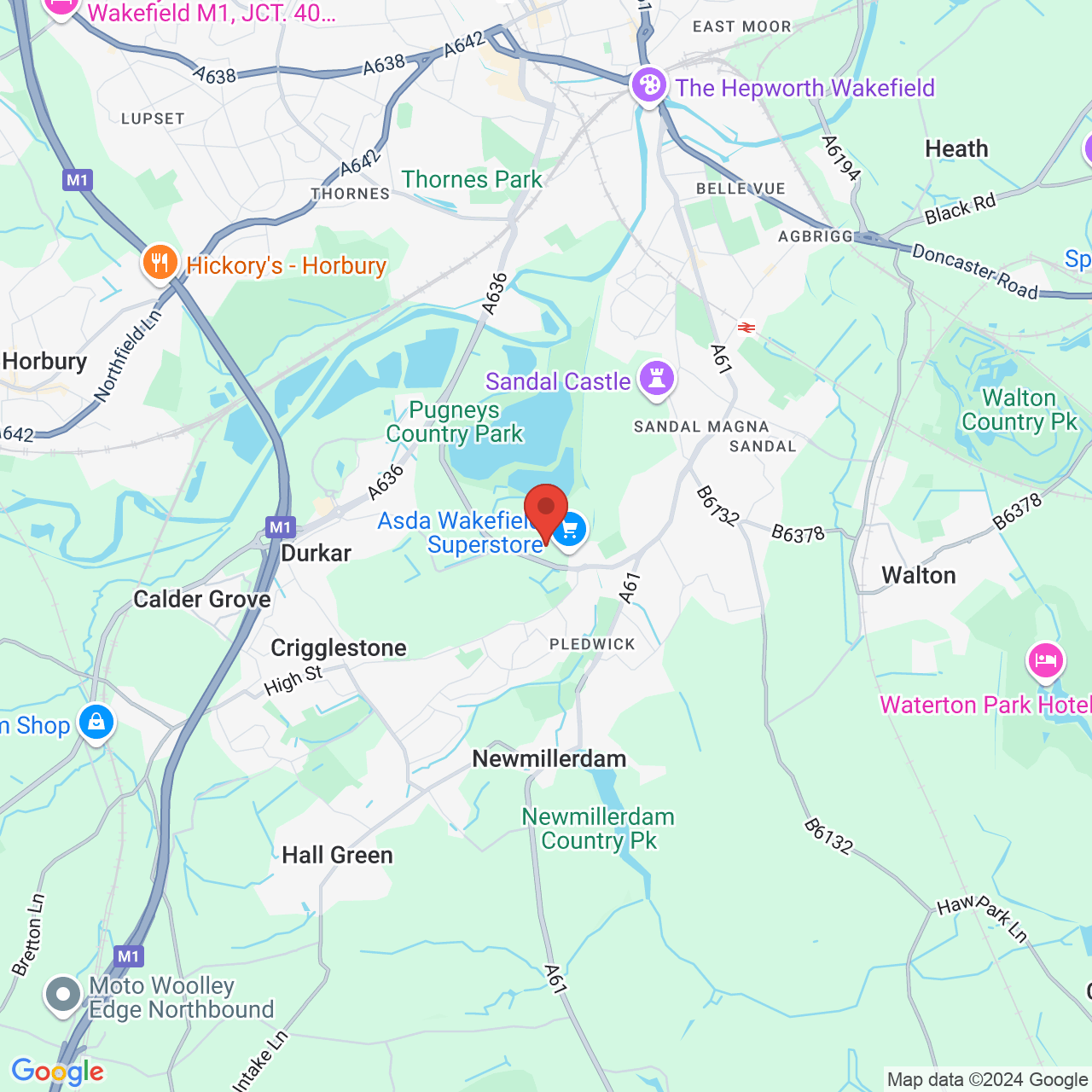 Map displaying vacancy location