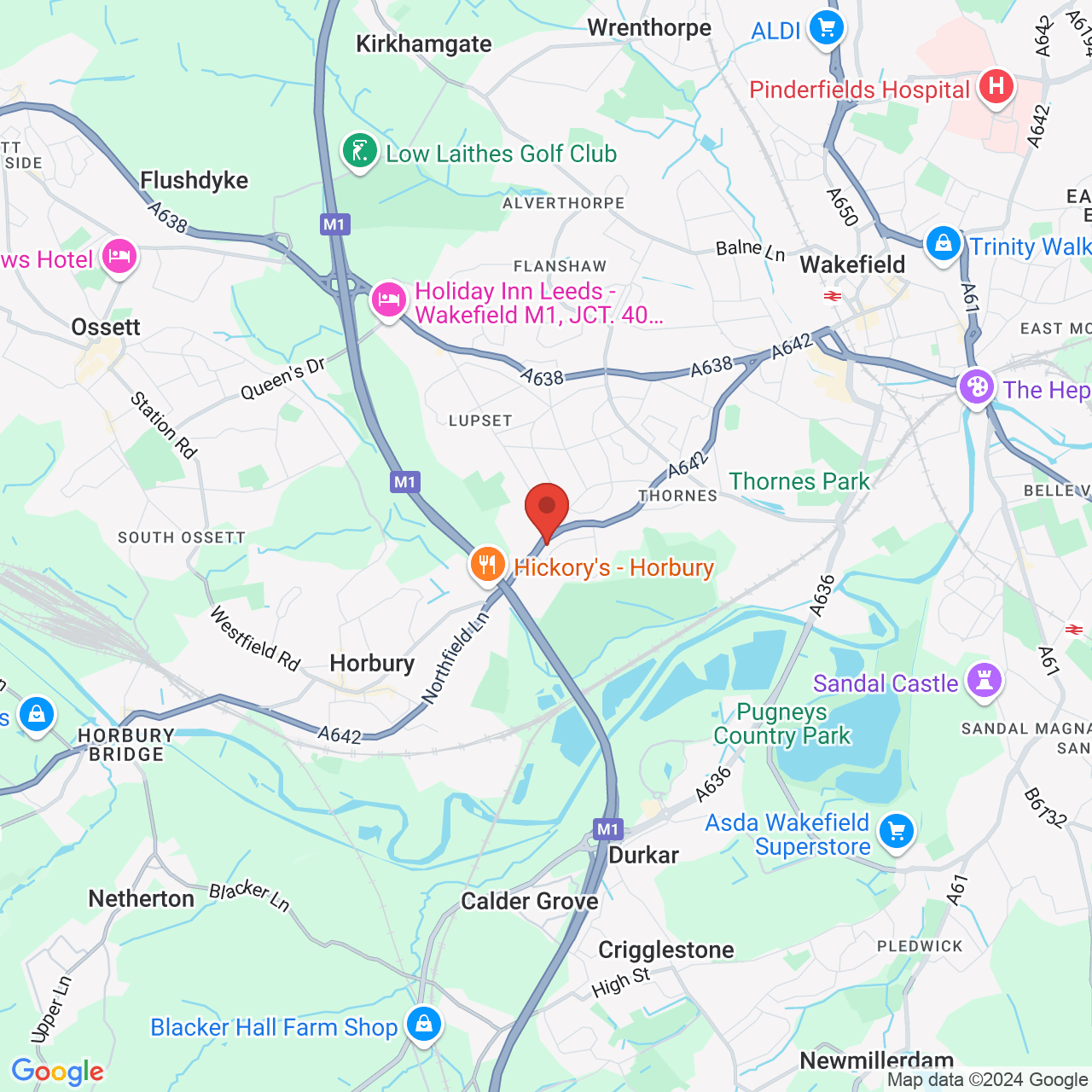 Map displaying vacancy location