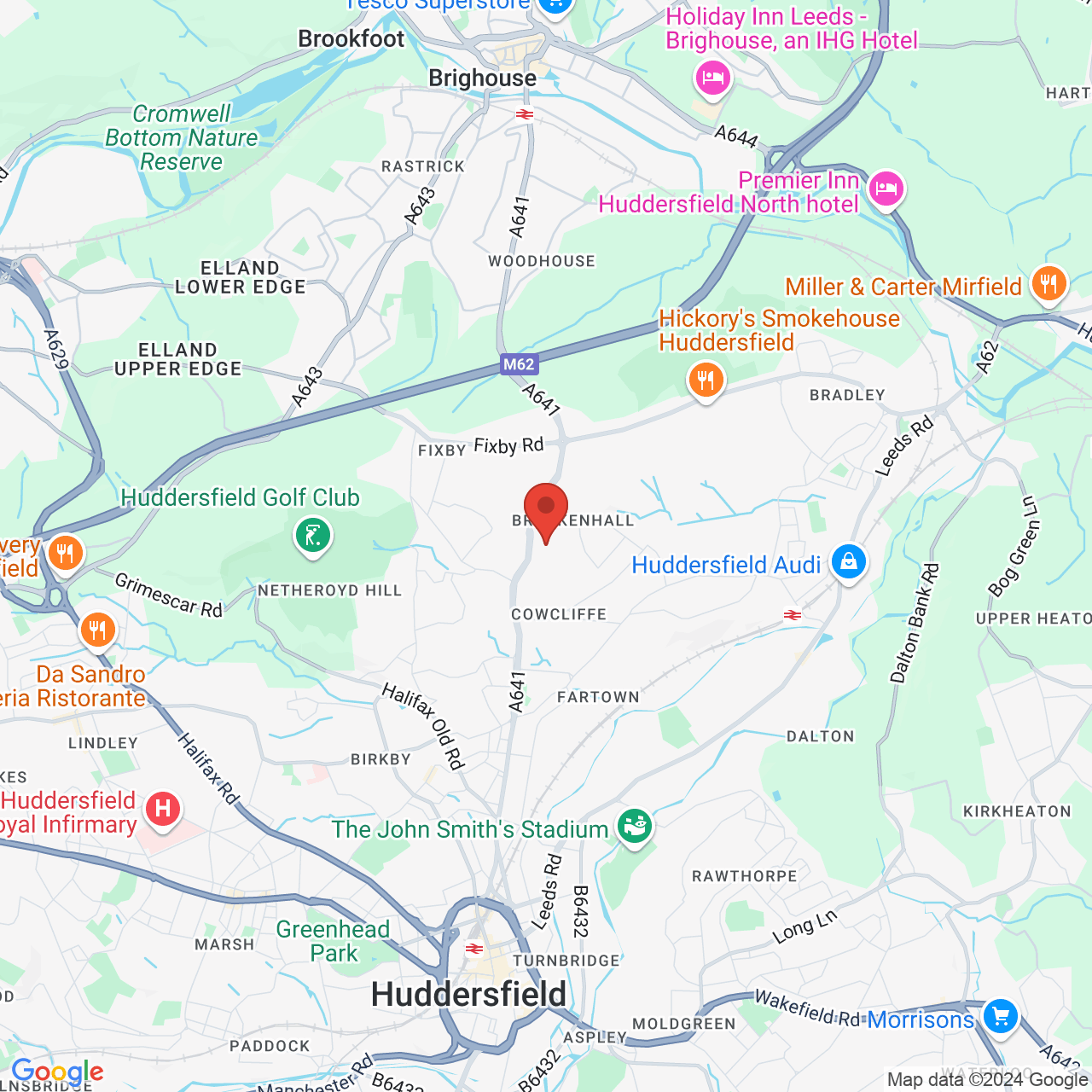 Map displaying vacancy location