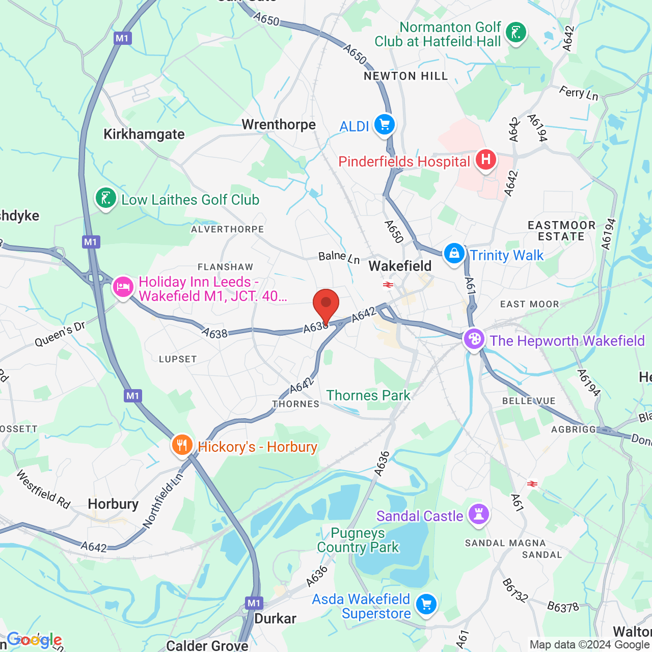 Map displaying vacancy location