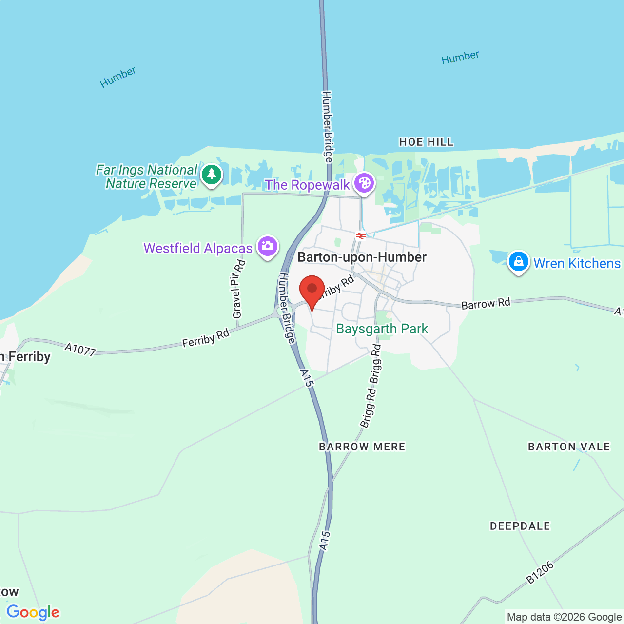 Map displaying vacancy location