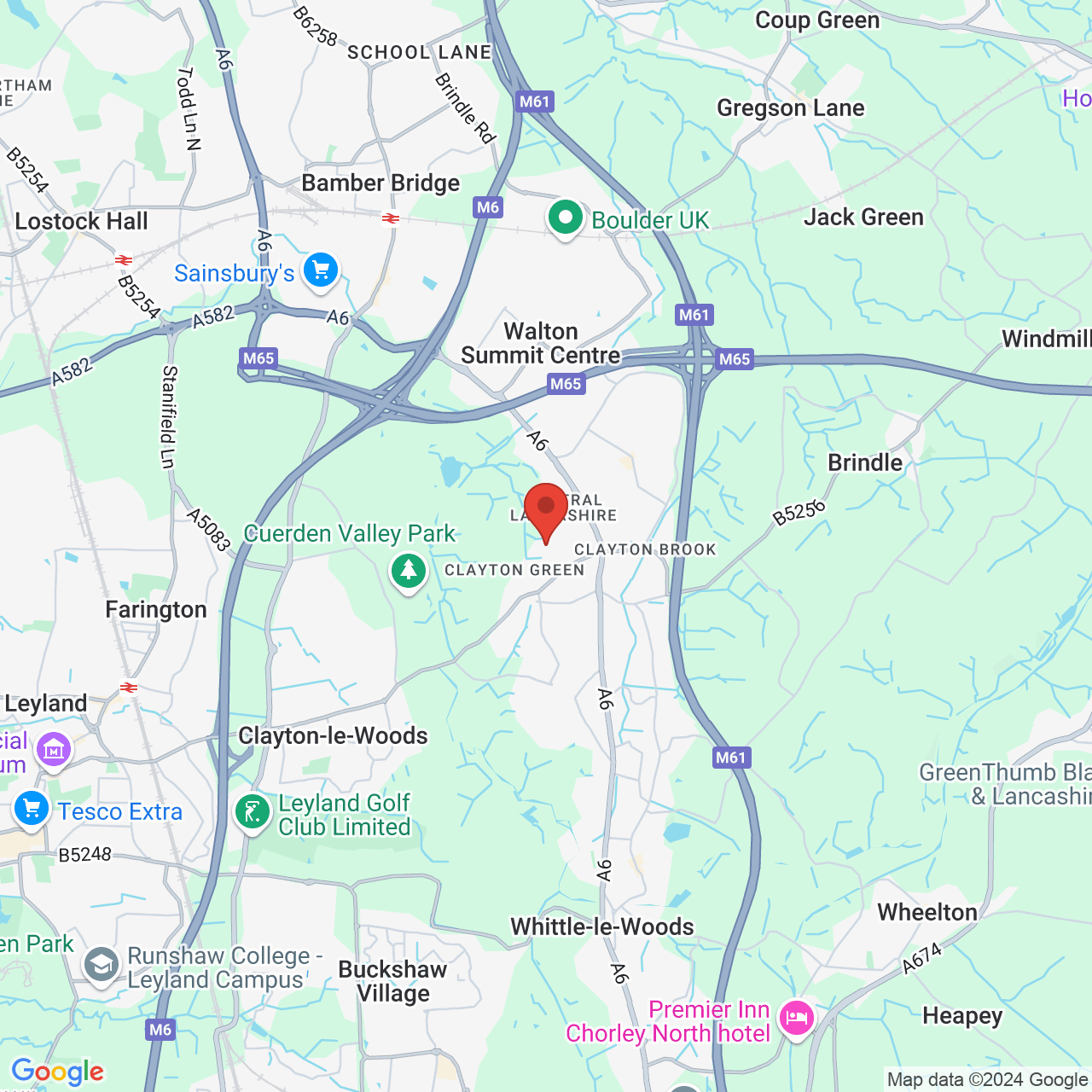 Map displaying vacancy location