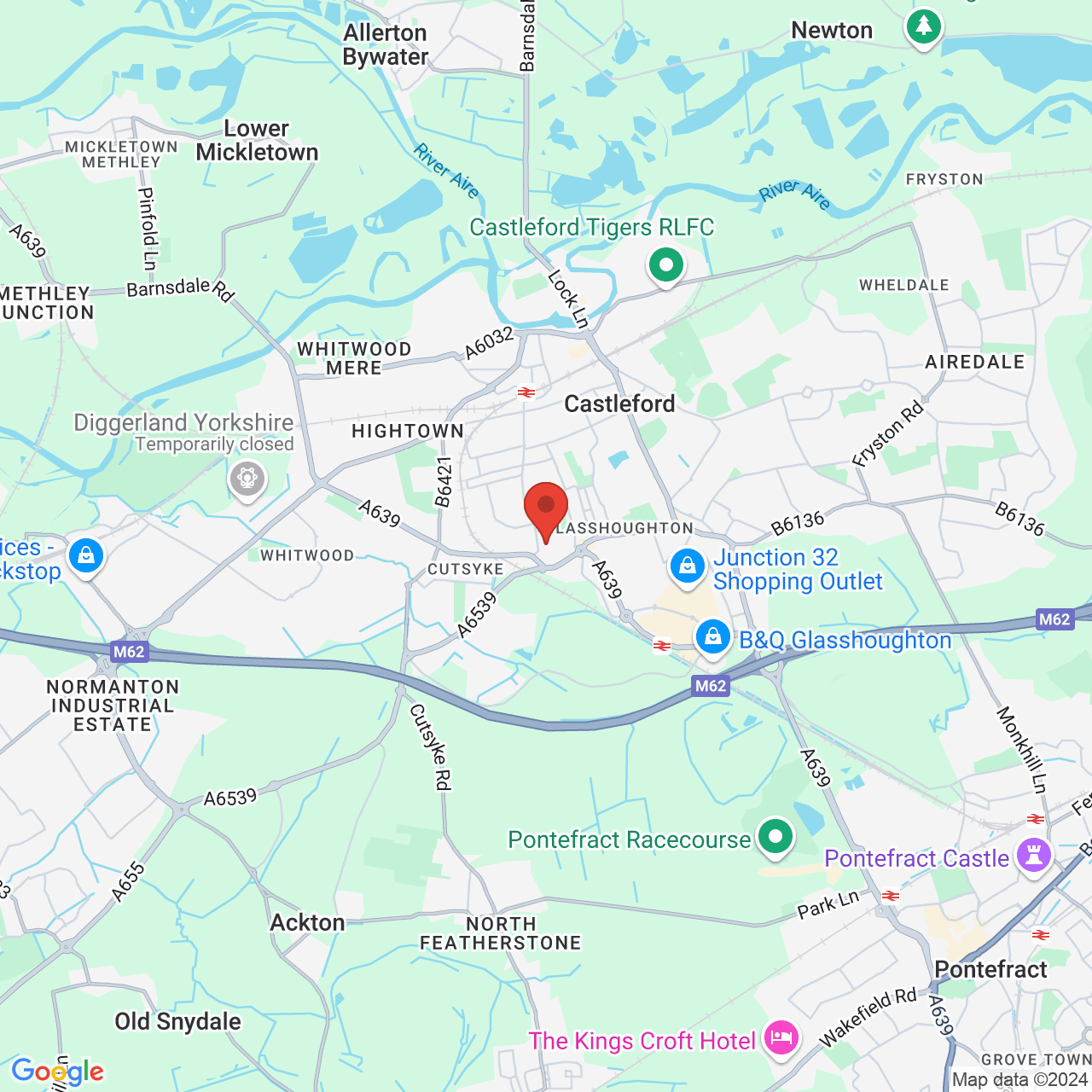 Map displaying vacancy location