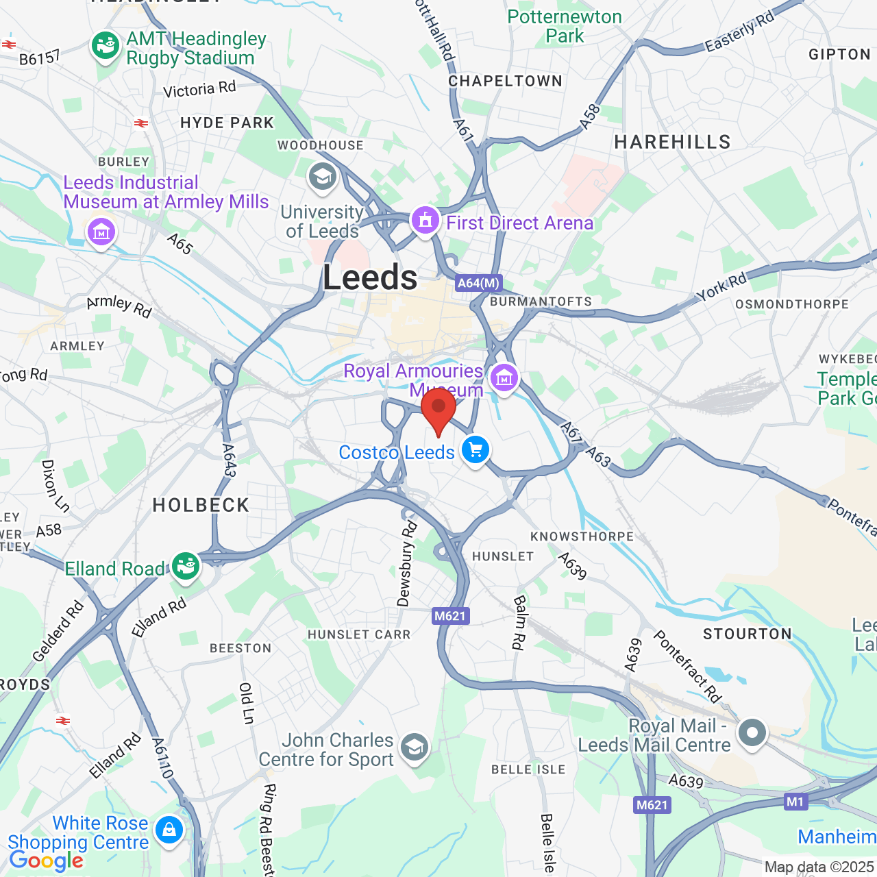 Map displaying vacancy location