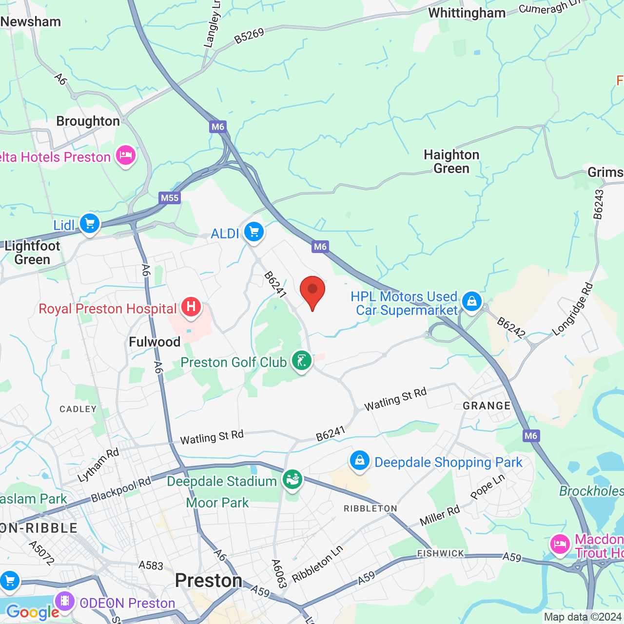 Map displaying vacancy location