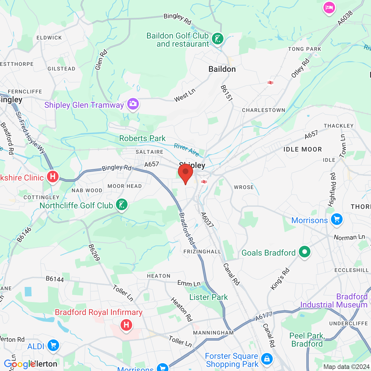 Map displaying vacancy location