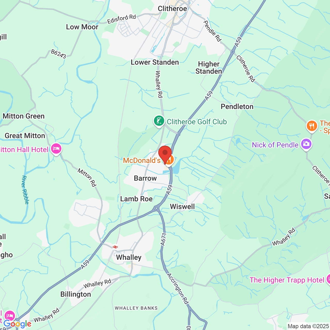 Map displaying vacancy location