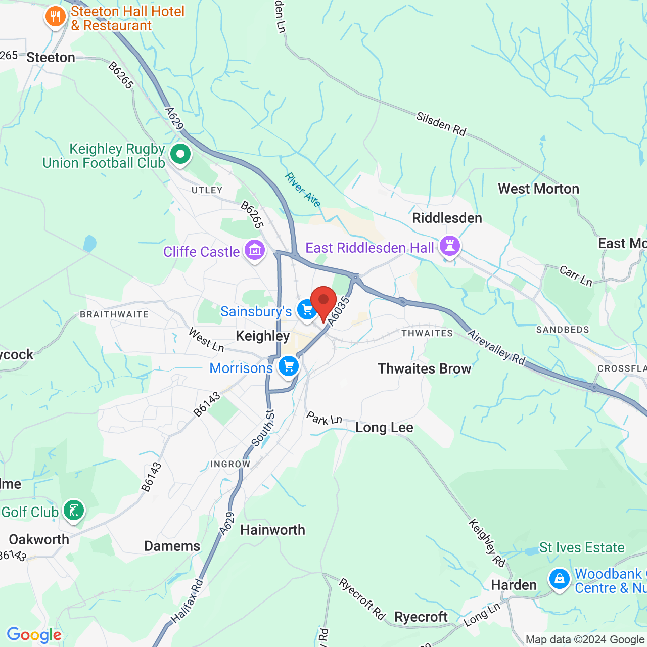 Map displaying vacancy location