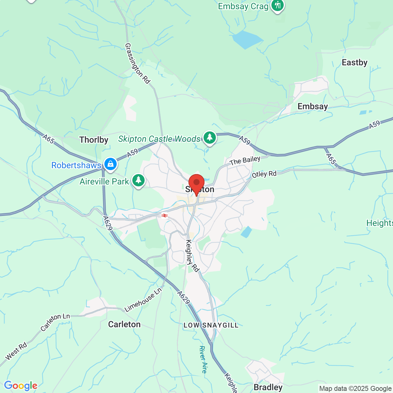 Map displaying vacancy location