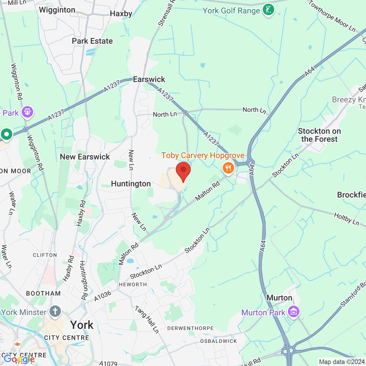 Map displaying vacancy location