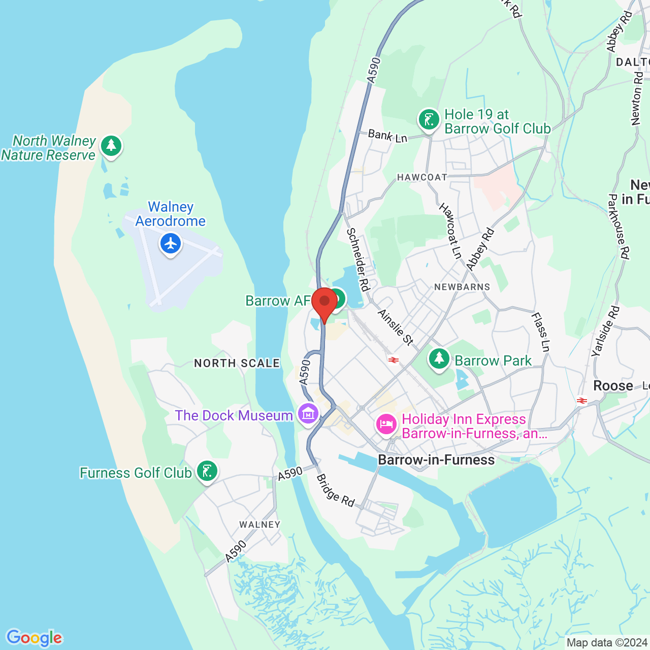 Map displaying vacancy location