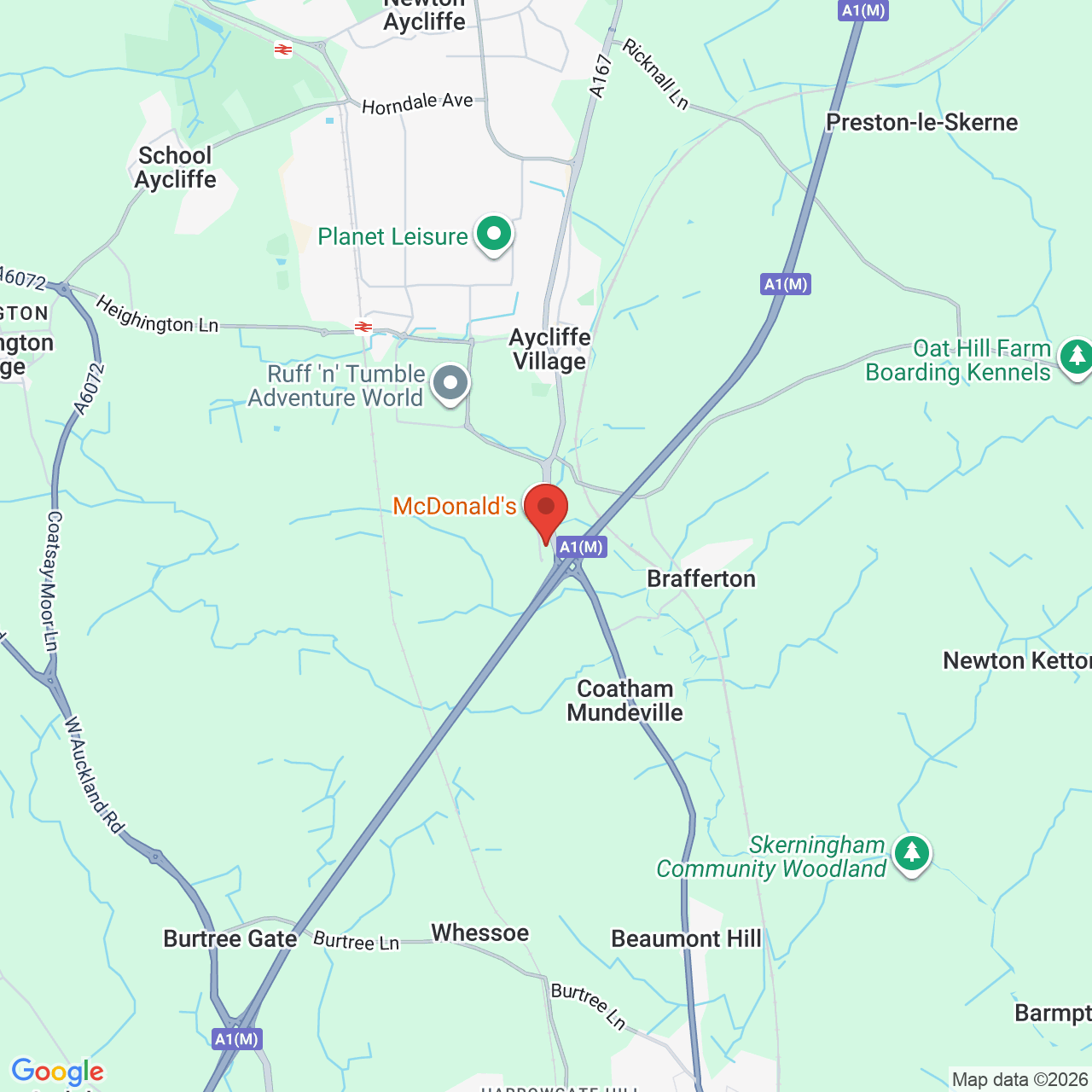 Map displaying vacancy location