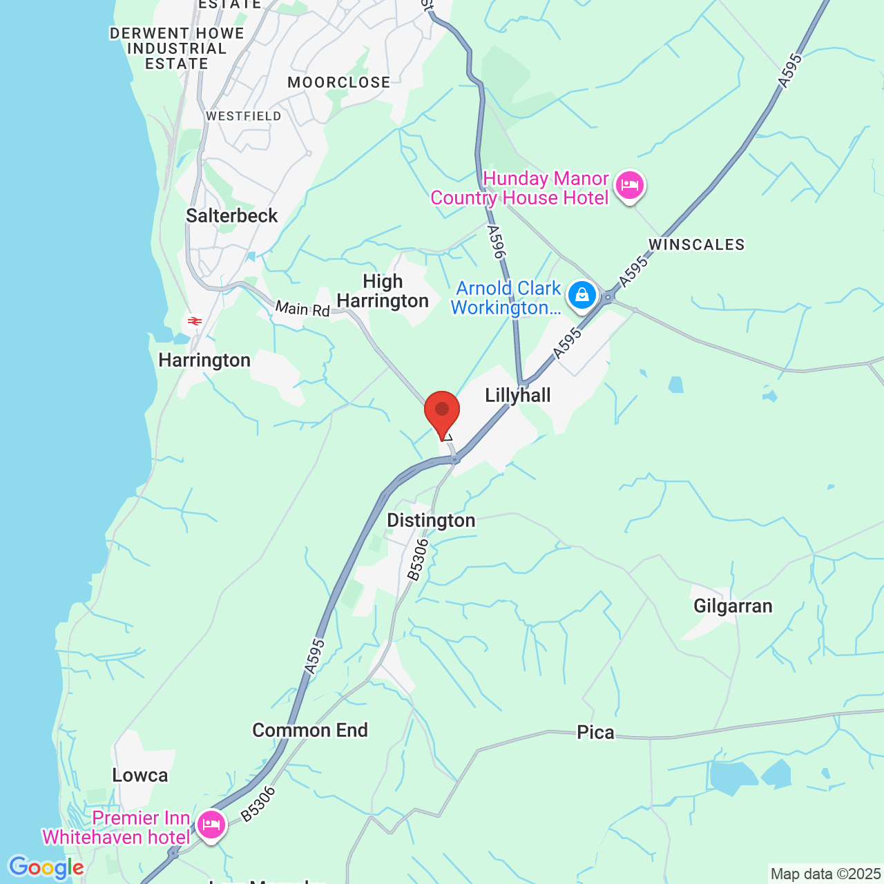 Map displaying vacancy location