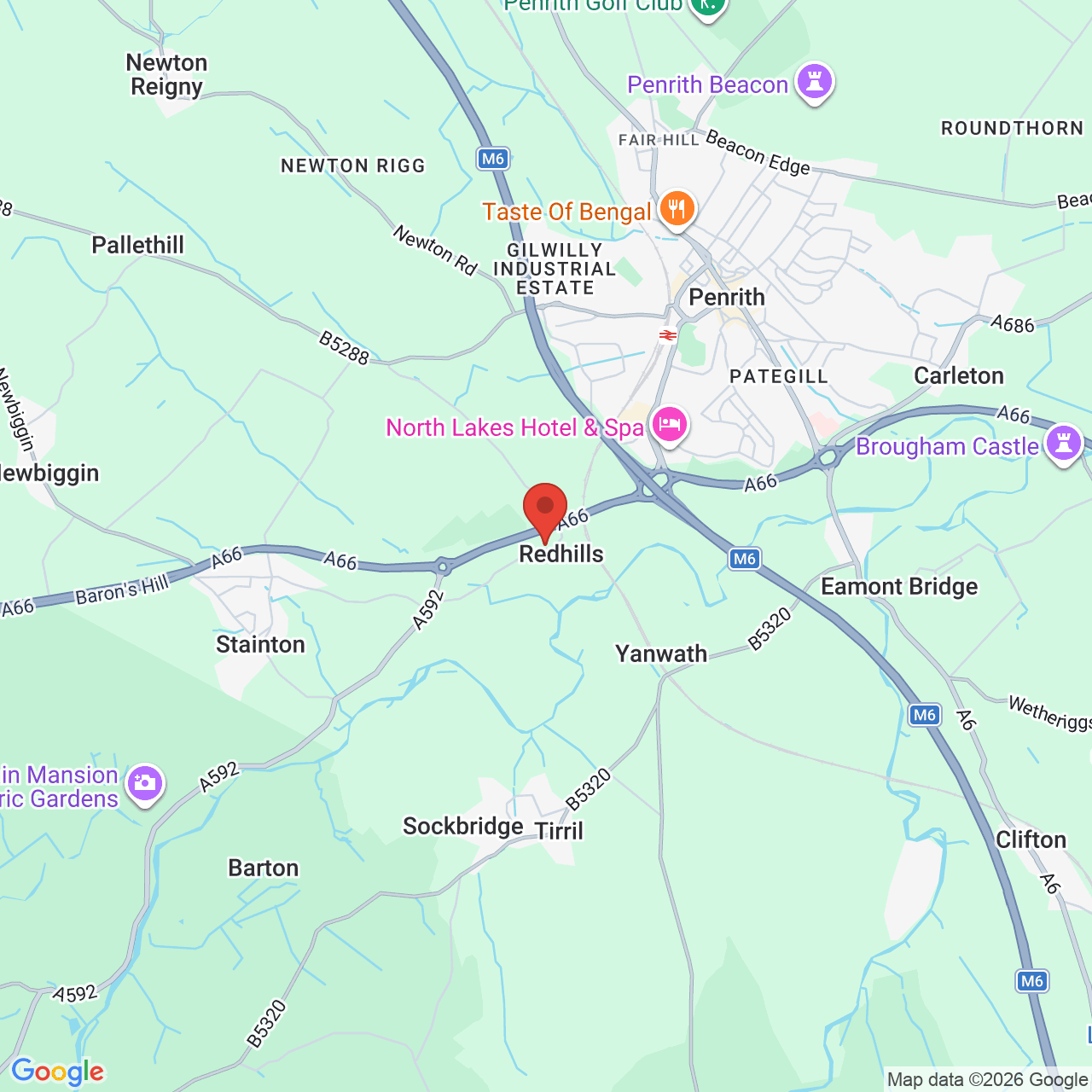 Map displaying vacancy location