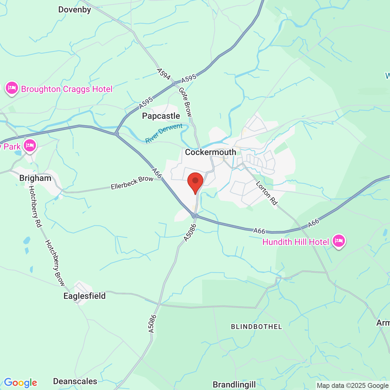 Map displaying vacancy location