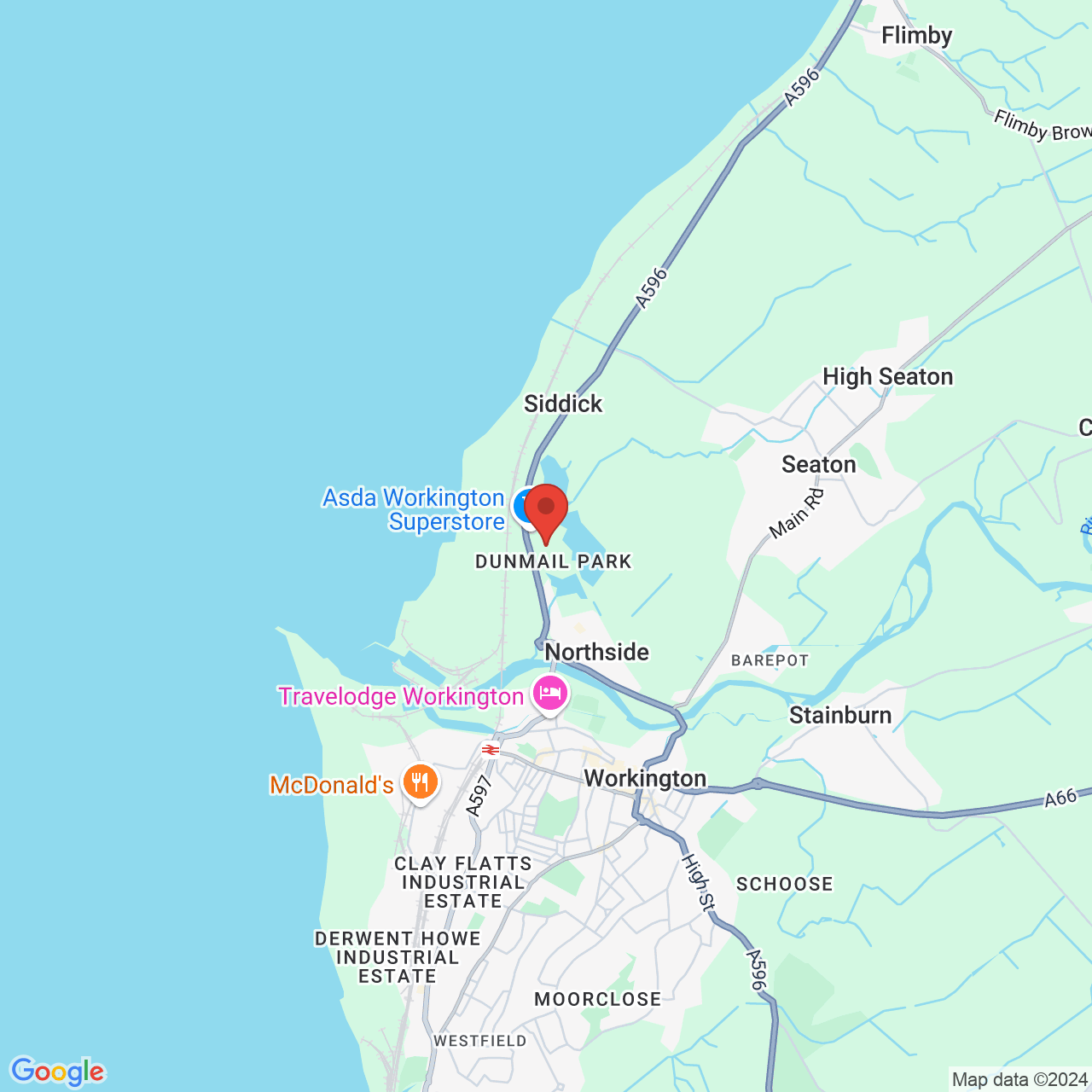 Map displaying vacancy location