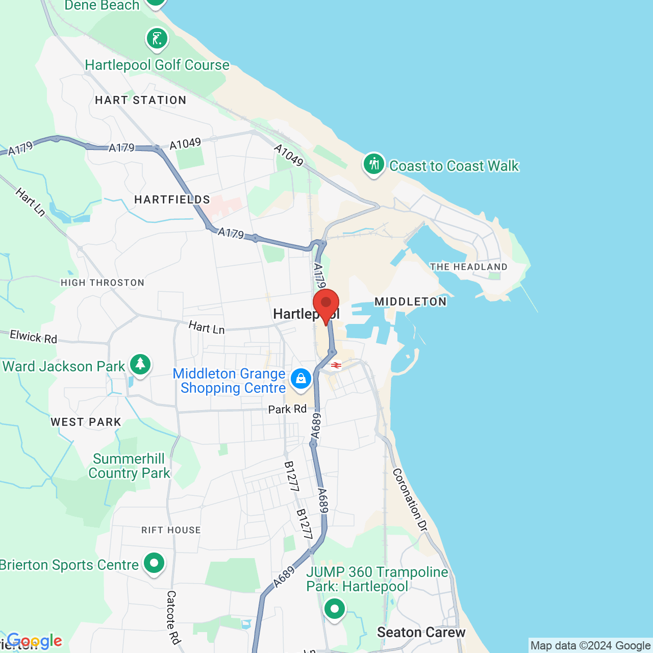 Map displaying vacancy location