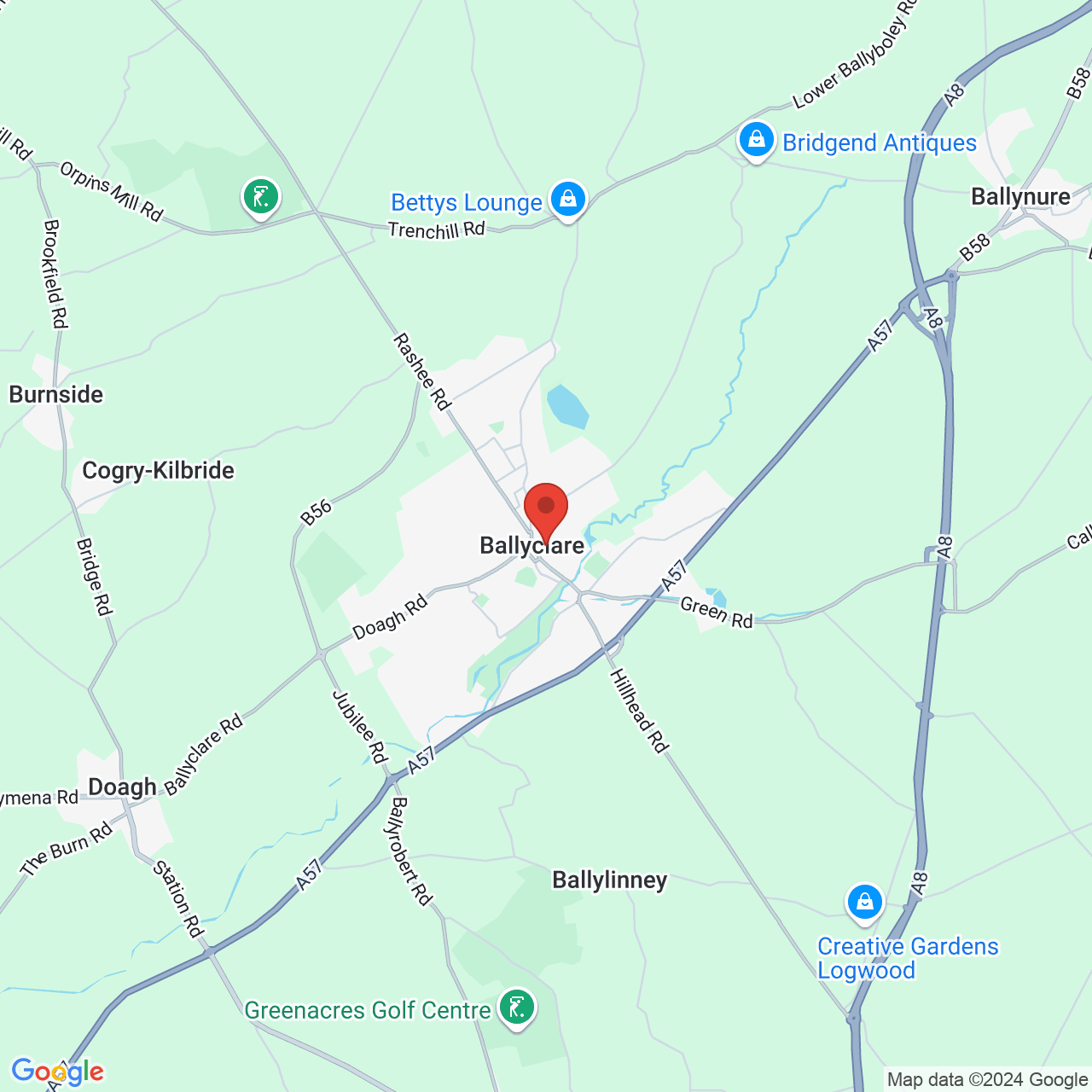 Map displaying vacancy location