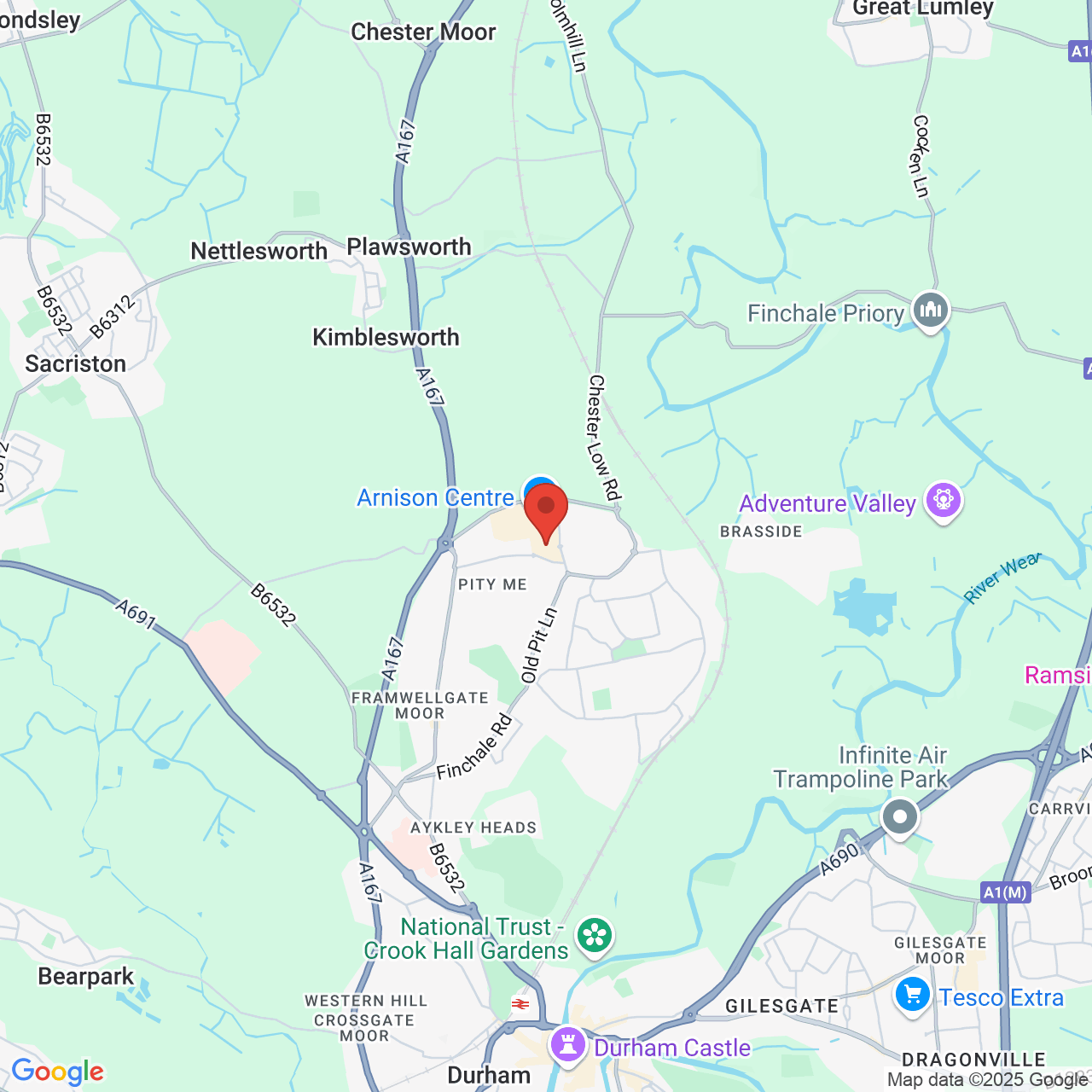 Map displaying vacancy location