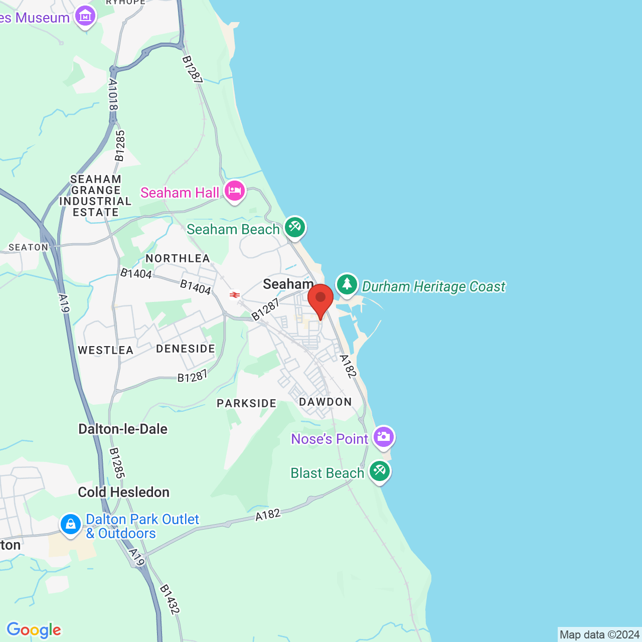 Map displaying vacancy location