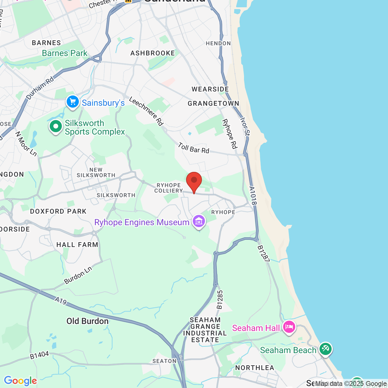 Map displaying vacancy location