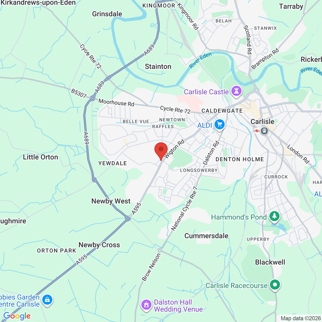 Map displaying vacancy location