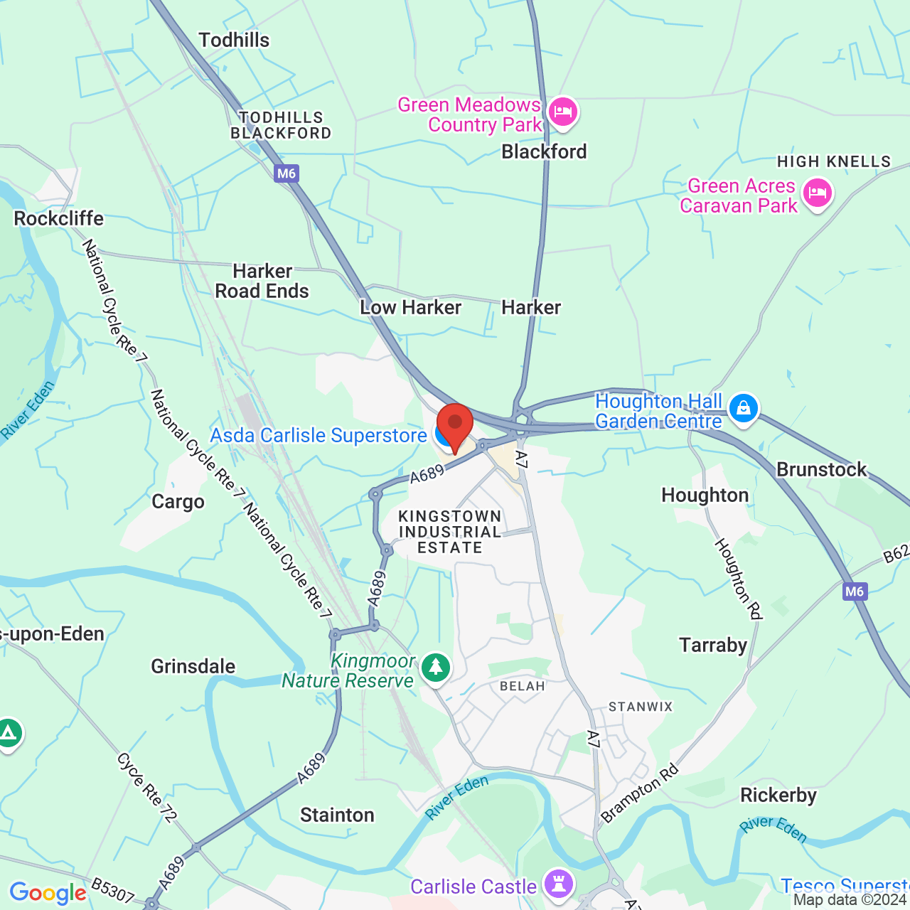 Map displaying vacancy location