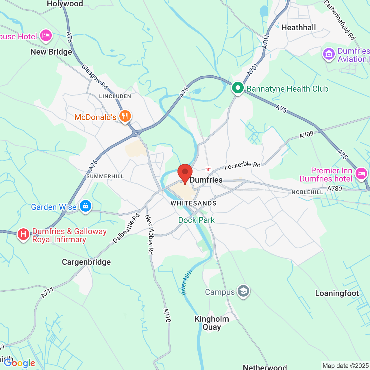 Map displaying vacancy location