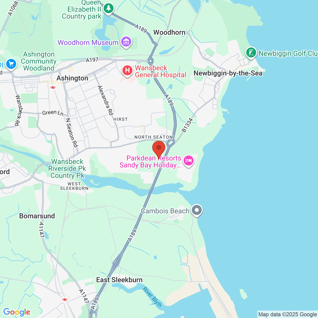 Map displaying vacancy location