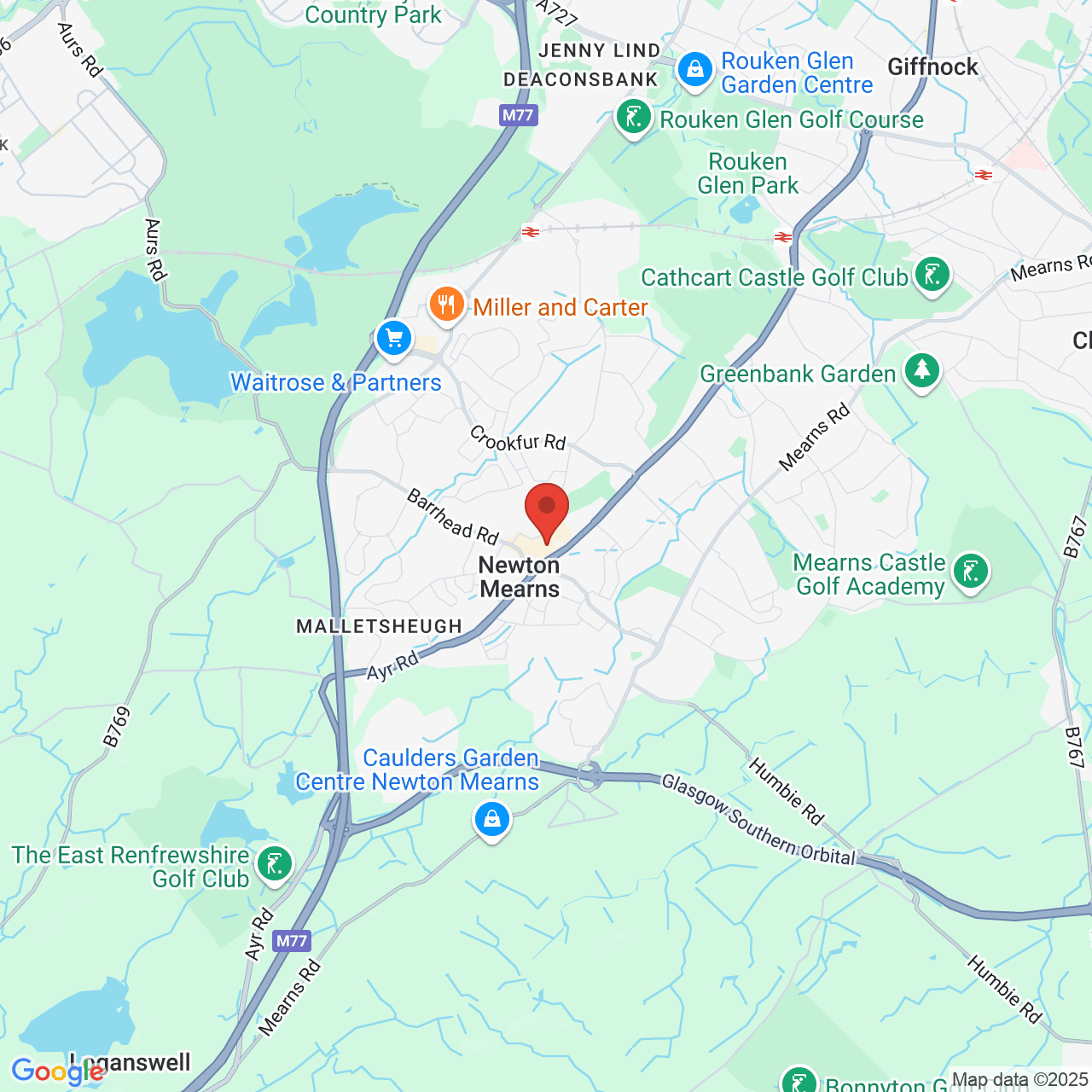 Map displaying vacancy location