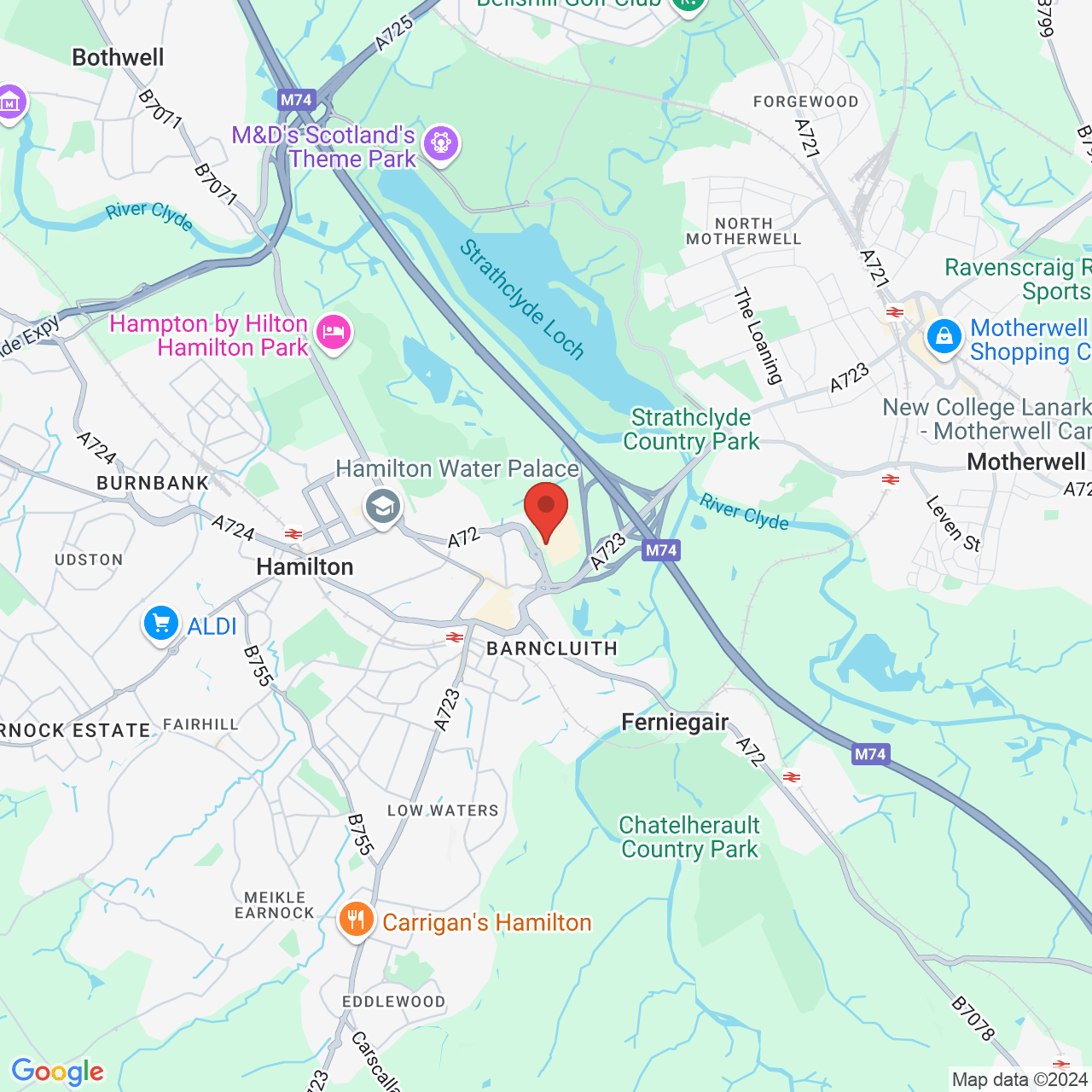 Map displaying vacancy location