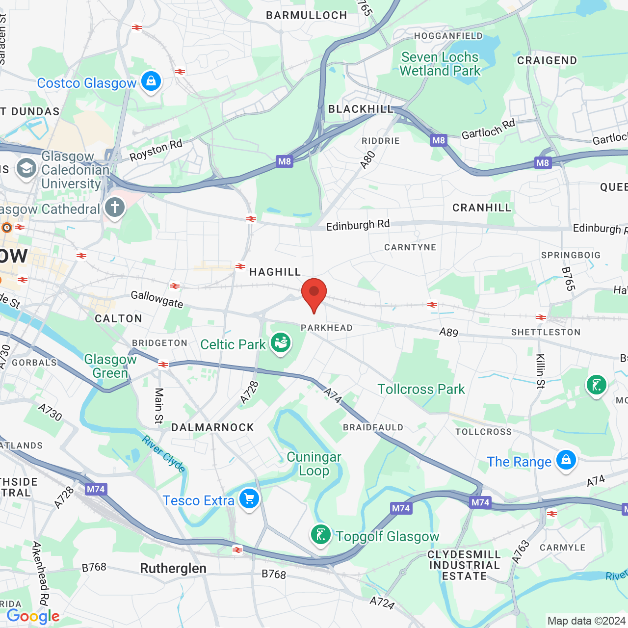 Map displaying vacancy location