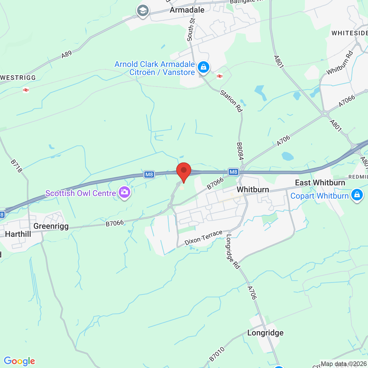 Map displaying vacancy location