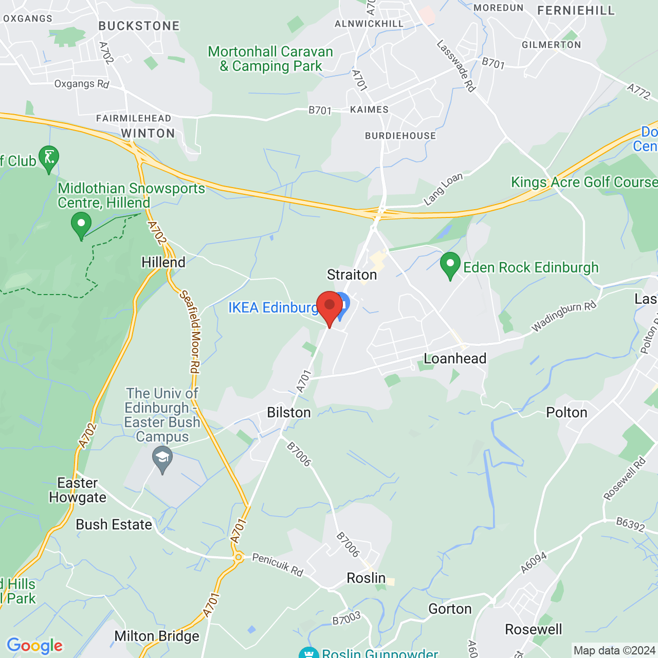 Map displaying vacancy location