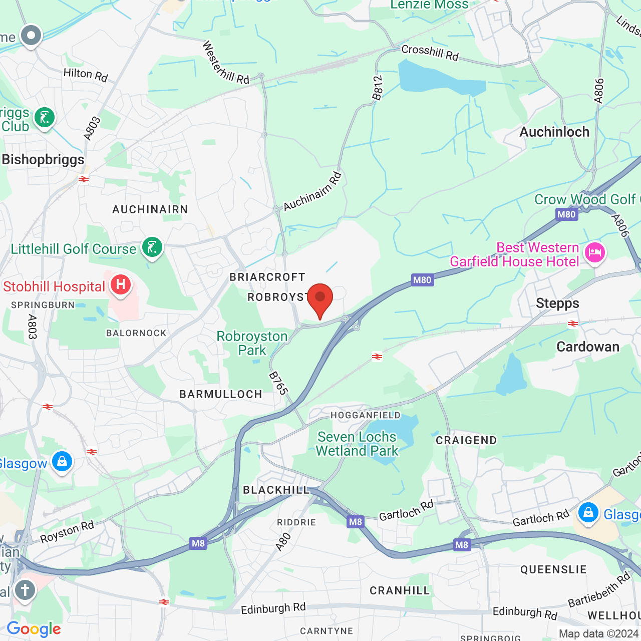 Map displaying vacancy location