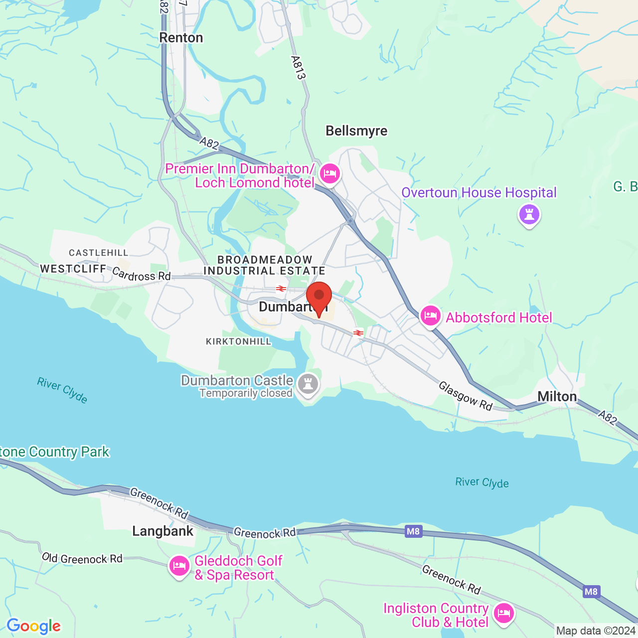 Map displaying vacancy location