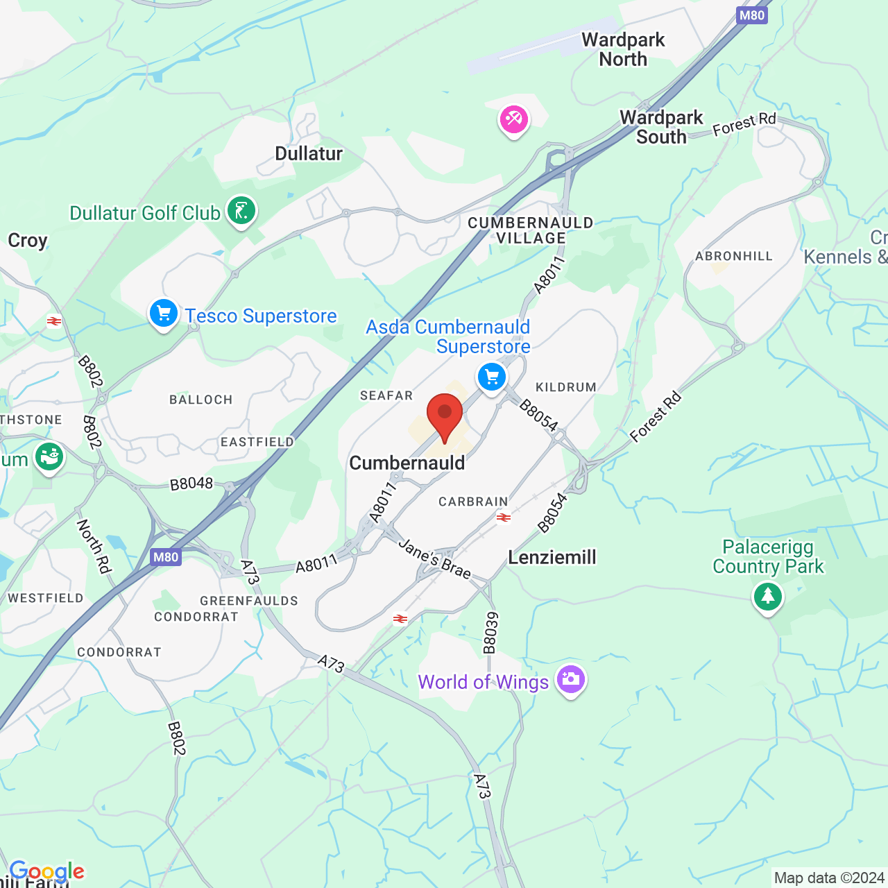 Map displaying vacancy location