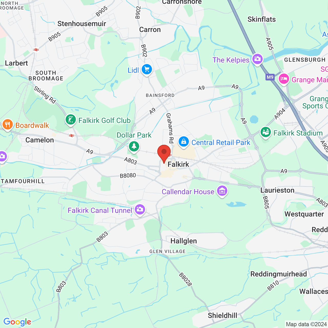 Map displaying vacancy location