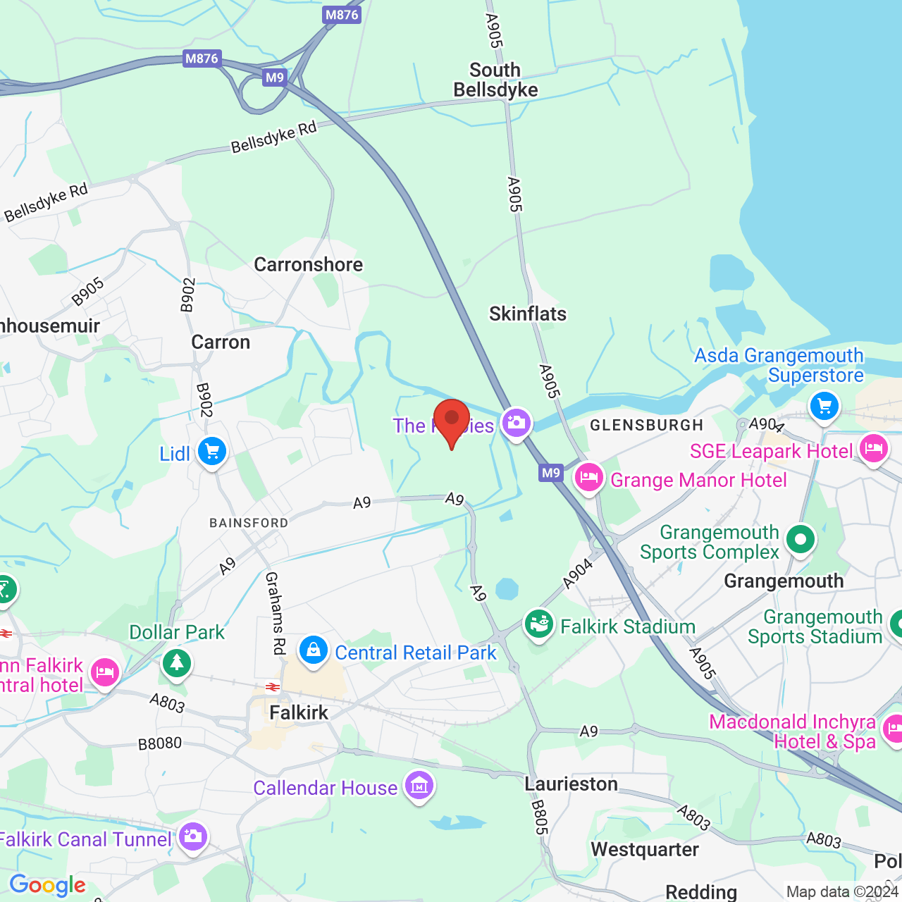 Map displaying vacancy location