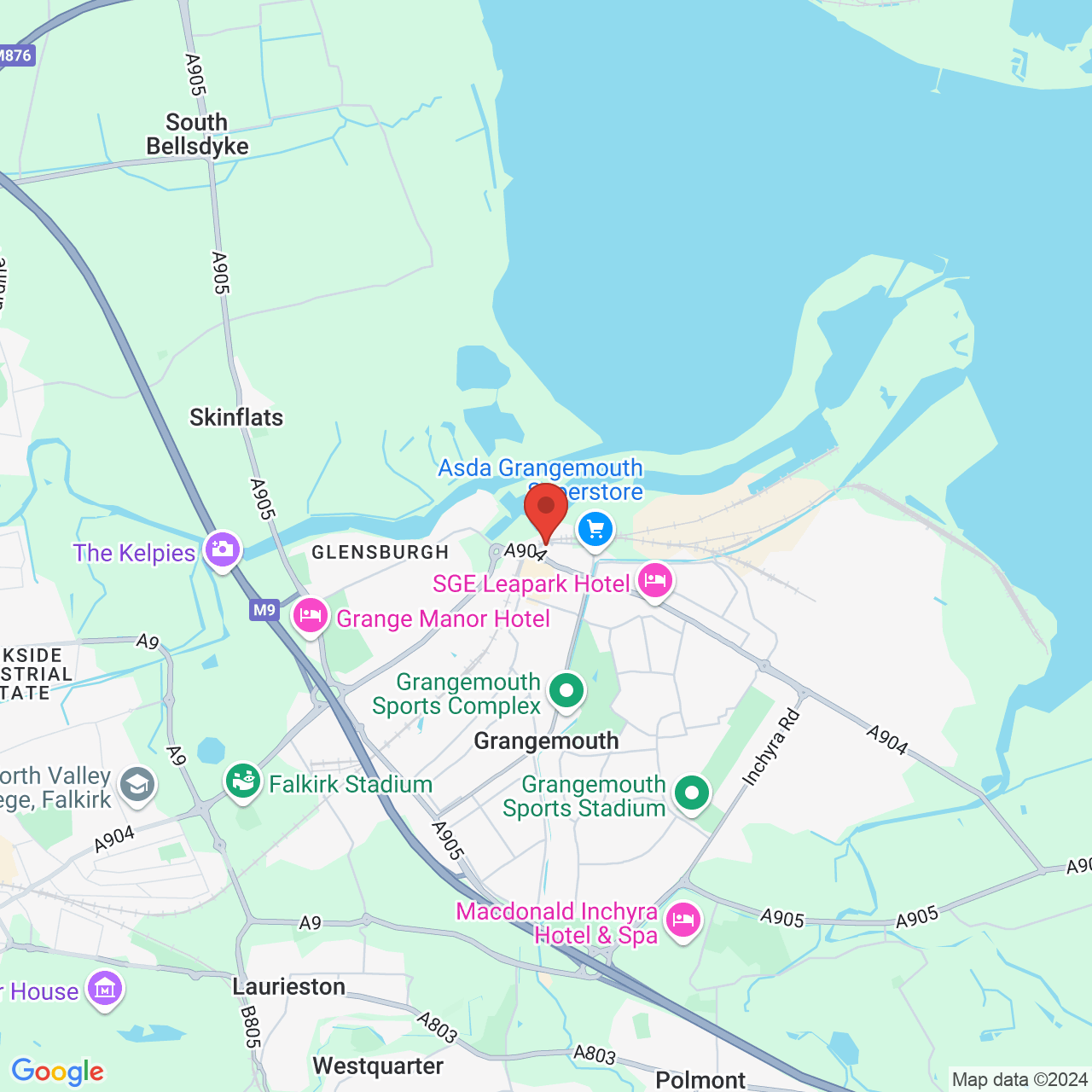 Map displaying vacancy location